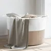 Image de vidaXL Panier à Linge Corbeille à Linge avec Poignées Coffre à Linge avec Rangement Organisateur de Salle de Bain Marron 358472