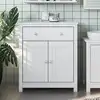 Image de Armoire De Salle De Bain Berg Blanc 69,5x34x80 Cm Pin Massif Vidaxl