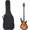 Image de Guitare Basse Électrique De Débutants Sac Brun Et Noir 4/4 46" Vidaxl