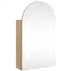 Image de Vidaxl armoire de bain à miroir avec led arquée chêne 42x13x70 cm