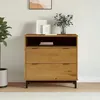 Image de vidaXL Commode FLAM 80x40x80 cm bois de pin massif commode classeur armoire de rangement armoire commodes armoire 357815