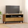 Image de Meuble Tv Flam 110x40x50 Cm Bois Massif De Pin Vidaxl
