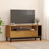 Image de Meuble Tv Flam 110x40x50 Cm Bois Massif De Pin Vidaxl