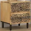 Image de vidaXL Table de Chevet Armoire de Nuit avec Tiroirs Table de Téléphone Meuble de Rangement Chambre Salon Rétro Bois de 358210