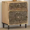 Image de vidaXL Table de Chevet Armoire de Nuit avec Tiroir et Porte Table de Télévision Meuble de Rangement Chambre Rétro Bois 358220