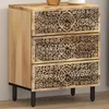 Image de vidaXL Table de Chevet Armoire de Nuit avec Tiroirs Table de Télévision Meuble de Rangement Chambre Rétro Bois de 358221