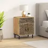 Image de Table De Chevet 50x33x60 Cm Bois De Manguier Massif Vidaxl