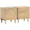 Image de Tables De Chevet 2 Pcs 40x33x46 Cm Bois De Manguier Solide Vidaxl