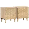 Image de vidaXL Tables de Chevet 2 pcs Armoires de Lit avec Porte Tables de Nuit avec Pieds Armoires de Nuit Chambre Moderne 358245