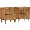 Image de Tables De Chevet 2 Pcs 40x33x46 Cm Bois De Manguier Solide Vidaxl