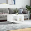 Image de vidaXL Table basse Blanc brillant 60x50x365 cm Bois dingénierie 830534
