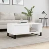 Image de vidaXL Table basse Blanc 90x50x365 cm Bois dingénierie 830572