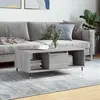 Image de Table Basse Sonoma Gris 90x50x36,5 Cm Bois D'ingénierie Vidaxl