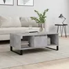 Image de vidaXL Table basse Gris béton 90x50x365 cm Bois dingénierie 830600