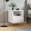 Image de vidaXL Table de chevet Blanc 40x35x50 cm Bois d'ingénierie 830620