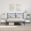 Image de Tables De Chevet 2 Pcs Blanc 40x35x50 Cm Bois D’ingénierie Vidaxl