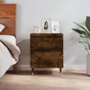 Image de Table De Chevet Chêne Fumé 40x35x50 Cm Bois D’ingénierie Vidaxl