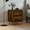 Image de Table De Chevet Chêne Fumé 40x35x50 Cm Bois D’ingénierie Vidaxl