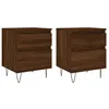 Image de Tables De Chevet 2 Pcs Chêne Marron 40x35x50 Cm Bois Ingénierie Vidaxl