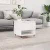 Image de Table Basse Blanc 50x46x50 Cm Bois D’ingénierie Vidaxl