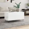 Image de Table Basse Blanc Brillant 90x44,5x45 Cm Bois D'ingénierie Vidaxl
