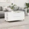 Image de Table Basse Blanc 102x44,5x50 Cm Bois D'ingénierie Vidaxl