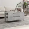 Image de Table Basse Gris Béton 102x44,5x50 Cm Bois D'ingénierie Vidaxl