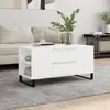 Image de vidaXL Table basse blanc 102x445x50 cm bois dingénierie 831004
