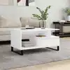 Image de Table Basse Blanc 90x49x45 Cm Bois D'ingénierie Vidaxl