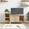Image de vidaXL Meuble TV Chêne sonoma 100x35x55 cm Bois dingénierie 831311