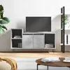 Image de vidaXL Meuble TV Gris béton 100x35x55 cm Bois dingénierie 831320
