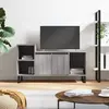 Image de Meuble Tv Sonoma Gris 100x35x55 Cm Bois D'ingénierie Vidaxl