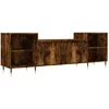 Image de Meuble Tv Chêne Fumé 160x35x55 Cm Bois D'ingénierie Vidaxl