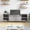 Image de Meuble Tv Sonoma Gris 160x35x55 Cm Bois D'ingénierie Vidaxl