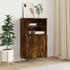 Image de Buffet Haut Chêne Fumé 60x36x110 Cm Bois D'ingénierie Vidaxl