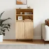 Image de Buffet Haut Chêne Sonoma 60x36x110 Cm Bois D'ingénierie Vidaxl