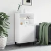 Image de Buffet Haut Blanc 60x36x110 Cm Bois D'ingénierie Vidaxl