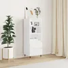 Image de Buffet Haut Blanc 40x36x110 Cm Bois D'ingénierie Vidaxl