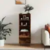 Image de Buffet Haut Chêne Fumé 40x36x110 Cm Bois D'ingénierie Vidaxl