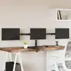 Image de Support De Moniteur Triple Noir Acier Vesa 75/100 Mm Vidaxl