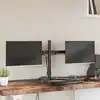 Image de Support De Moniteur Double Noir Acier Vesa 75/100 Mm Vidaxl