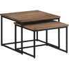 Image de Tables Basses Gigognes 2 Pcs Bois Massif De Teck Vidaxl