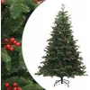 Image de Sapin De Noël Artificiel Avec Pommes De Pin Et Baies 210 Cm Vidaxl