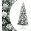 Image de Sapin De Noël Artificiel À Charnières Avec Neige Floquée 210 Cm Vidaxl