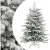 Image de Sapin De Noël Artificiel À Charnières Avec Neige Floquée 150 Cm Vidaxl