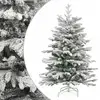 Image de Sapin De Noël Artificiel À Charnières Avec Neige Floquée 180 Cm Vidaxl