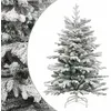 Image de Sapin De Noël Artificiel À Charnières Avec Neige Floquée 210 Cm Vidaxl