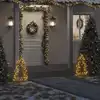Image de Décoration Lumineuse Arbre De Noël Avec Piquets 80 Led 60 Cm Vidaxl