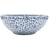 Image de Vasque à poser en céramique - vidaXL - 41x14 cm - Blanc et bleu - Motifs vintage - Facile à nettoyer