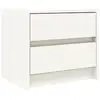 Image de Vidaxl table de chevet blanc 40x31x35,5 cm bois de pin massif